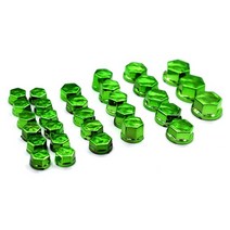 닌자400호환튜닝부품부속용품파츠 범용 30pcs 오토바이 모델링 도금 너트 장식 나사 캡 가와사키 z750s zx-6r zx-10r zx-14r 650 1000, 초록