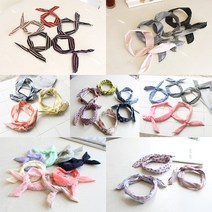 옐로쉬핑크 유아동 여아 러블리 와이어 머리띠 헤어밴드