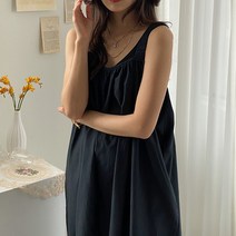 [랜덤플레이] 심플 데일리 나시 롱 박시 원피스