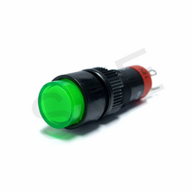 ONPOW LAS3Y 10파이 푸쉬 락 원형 LED 스위치, LOCK, GREEN