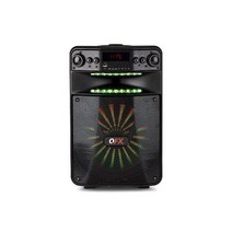 QFX PBX-1210 12인치 블루투스 충전식 스피커 시스템(LED 조명 및 스마트 앱