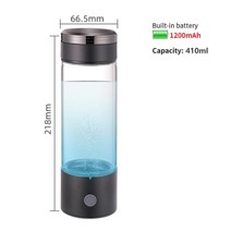 전기 물 필터 수소수 생성기 물병 이오나이저 메이커 수소가 풍부한 물 산화 방지제 ORP 수소병, 12 H222 1200mAh