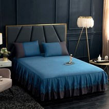 레이스 100% 면 더블 맞춤법 침대 스커트 매트리스 커버 160x200 140x200 133x72Fabric 침실 장식 통기성, bed skirt lan_80x200cm 1pc