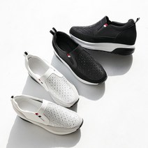 키커지는 가죽 키높이 슬립온 7cm