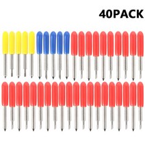 40X Cricut 절단 블레이드 Roland Cricut 절단 플로터 비닐 커터 블레이드 도구