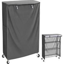 MOLLYAIR 선반 커버사이드 포켓 포함 - 회색 미디움 스티치가 있는 검정색 스탠다드 색상 30x14x60인치, [01] 30Wx 14Dx 60H, [06] 퓨어 그레이