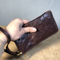 장지갑클러치 소프트 소가죽 얇은 남자지갑 핸드메이드 리얼가죽 클래식 캐쥬얼 구제 주름 트렌드 청년 2652319265