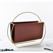 심플 골드 잡지꽂이 렉 카페 홈 인테리어 신문 거치대 리플렛 홍보물 전시대 책꽂이 매거진랙, A