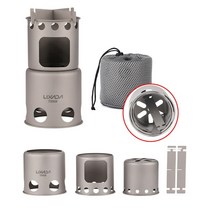 화목난로 화로대 미니 스토브 캠핑 스토브 펠렛 lixada 휴대용 티타늄 야외 나무, 티탄