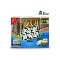 산도깨비 옷장용 탈취제 코튼향 4입 /냄새제거 방향제