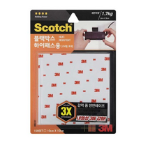 3M 스카치 블랙박스 고내열 양면 테이프 10 x 10cm, 17개