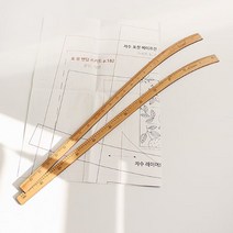 이노99 대나무자 나무자 대나무곡자 나무곡자 (3종류), inch 목곡자, 1개
