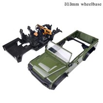 트랙스 Trx4 디펜더 브론코 K5 G500 축 Scx10 자동차 쉘 인테리어 시트 D110 컨버터블 버전 313/324mm 하드 카, [06] Green body interior