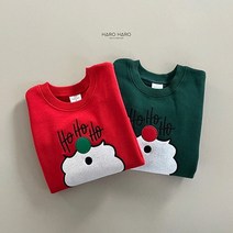 [당일발송]하로하로 호호산타 양기모맨투맨 유아동티셔츠 기모티셔츠 키즈룩 주니어룩 크리스마스룩 특별한날