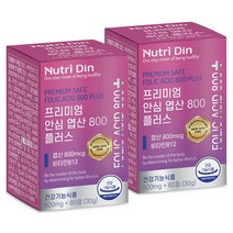 뉴트리딘 프리미엄 안심 엽산 800 플러스, 2개, 60정