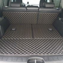 아이빌 4D입체퀼팅 모하비더마스터 트렁크매트 풀세트+2열등받이매트, 7인승분리형, 블랙+레드