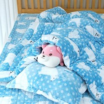 바우와우룸 밍크 극세사 차렵이불 백곰