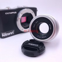 캠코더렌즈 카메라렌즈 35mm F1.6 APS-C 영화 수동 초점 MF 프라임 소니 a7r3 a9 A6500 후지 xt30 xa5 m43, 01 black color_04 Canon EF-M