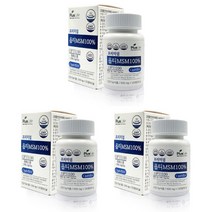 프리미엄 옵티 엠에스엠 MSM 100% 미국 FDA GRAS 관절 연골 영양제 무릎 손가락 손목 식물성 식이유황 조인트 노약자 부모님 갱년기여성 할머니 할아버지 운동선수 식약처인증, 3병, 120정