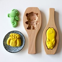 바이스타 귀여운 동물 원목 다식판, 황금돼지, 1개