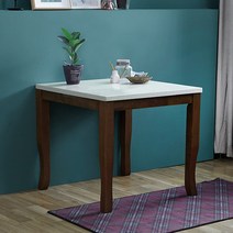 베스트리빙 데미안 모카 2인용 화강암 대리석 식탁 테이블(단품) 3colors, 화이트