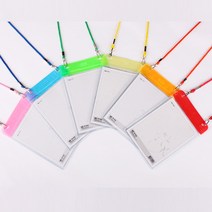 컬러미디어명찰 세로형 6가지색상 103x133mm 미디어명찰, 연두