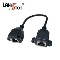 랜스타 LS-5FTPSD-FF0.2M 랜 ALL연장케이블 CAT.5E FTP 판넬형 RJ45 F/F SCREW 0.2M-검정
