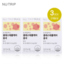 뉴트립 콜레스테롤 케어 홍국 3박스 3개월 혈행 개선 중성지방 낮추는 영양제, 1박스