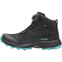 Icebug 여성용 Stavre BUGrip GTX 하이킹 부츠 카바이드 스터드 트랙션 밑창 포함 블랙/제이드 미스트