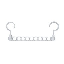 9 구멍 지원 옷 옷걸이 옷 건조 랙 다기능 플라스틱 스토리지 옷걸이 셔츠 바지 드레스 코트, 밝은 회색