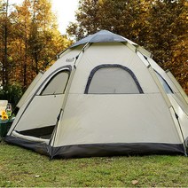 가성비 초대형 원터치 오토텐트 8인용, 카키베이지