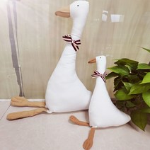 하얀 오리인형 수면인형 애착인형 아기 방 꾸미기 소품 촬영, 거위 쿠션, 55CM