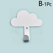 유용한 북유럽 코트 후크 구름 모양 후크 옷 걸이 벽걸이 방 벽 장식 방 장식 옷걸이, WHITE