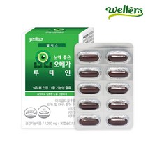 [웰러스] 눈에좋은 오메가3 루테인/눈영양제 11종 기능성 (1박스 1 050mg x 30caps 1개월분), 1박스
