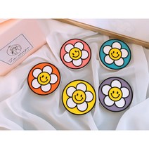 [라뮤즈캔들] 꽃 스마일 차량 석고방향제 리필오일 박스포장, 무향, 하늘