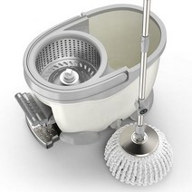 신형 통돌이 회전걸레 페달 물걸레 밀대 걸레 청소기, 발로 밟는 회전걸레 화이트