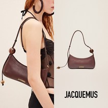 JACQUEMUS 자크뮈스 Le Bisou Perle 르 비수 펄 비즈 더스티 미디엄 브라운 숄더백
