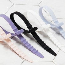 전선정리 컬러 실리콘 케이블밴드 충전기선정리 재사용홀더 긴 타이 색깔 줄감개 18cm