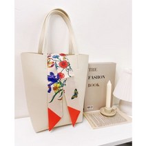 꽃패턴 가방손잡이스카프 봄 양면 미니스카프 쁘띠