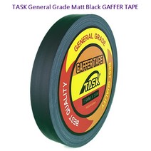 테스크 수출용 국산 무광면테이프 개퍼테이프 GAFFER TAPE 25MM X 55M MATT BLACK, 1개