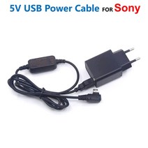 ADAPTER AC-PW10AM 카메라 보조배터리 USB 케이블 및 어댑터 충전기 소니 A77 II A99 A100 A200 A290 A330 A380 A390 A450 A50, 2.EU