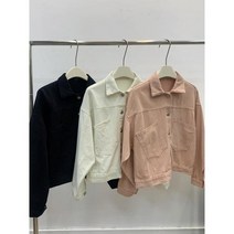 Fitaylor 스프링 우먼 캐주얼 루즈핏 싱글 브레스트 데님 재킷 패션 턴 다운 칼라 주머니 솔리드 코트, 03 L, 01 Creamy-white