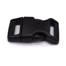 파라코드 팔찌용 1.6cm(5/8인치) 윤곽이 잡힌 플라스틱 사이드 릴리즈 버클 다양한 색상 및 수량 블랙. 4431249453, Black