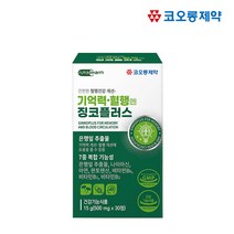 코오롱제약 뉴트라팜 기억력 혈행엔 징코플러스 500mg x 30정