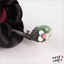 서연한복 비녀 BN507 고급 원석 자개비녀 올림머리
