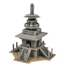 크래커플러스 3D 입체퍼즐 종이모형 건축물 만들기 학습교재, 다보탑, 1팩