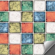 소포장 타일 시트지 P-087-1 미스트랄 (50cmX2m)생활 미술 아트 사무 오피스 인테리어 소품 방 거실 주방