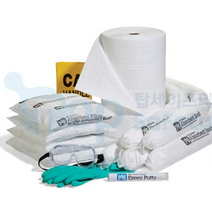 연구실 공장 오일 액체 흡수제 흡착포 세트 스필키트 필로우 삭스 세트