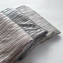 보드레 포일 메탈플리츠 기계 주름 원단 3컬러, 블랙
