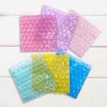 충격완화 뽁뽁이 안전봉투 10x10 컬러 하트 에어캡_1P, 핑크1P